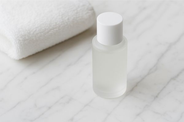 化粧品容器とタオル