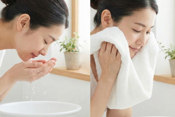 すすぎとタオルドライ