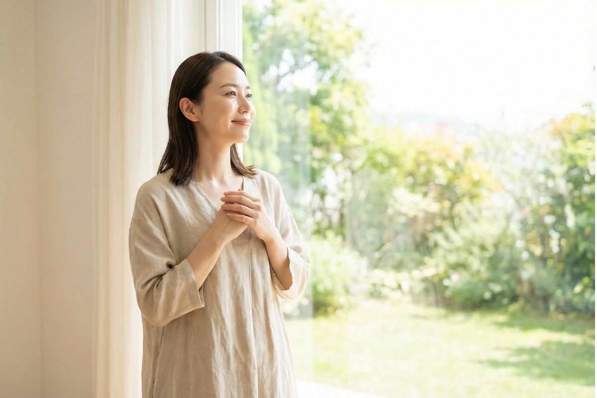 やわらかな表情の女性