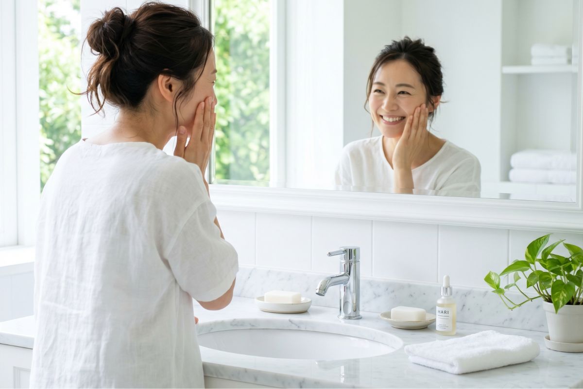 手とタオルの改善がもたらす「洗顔効果」