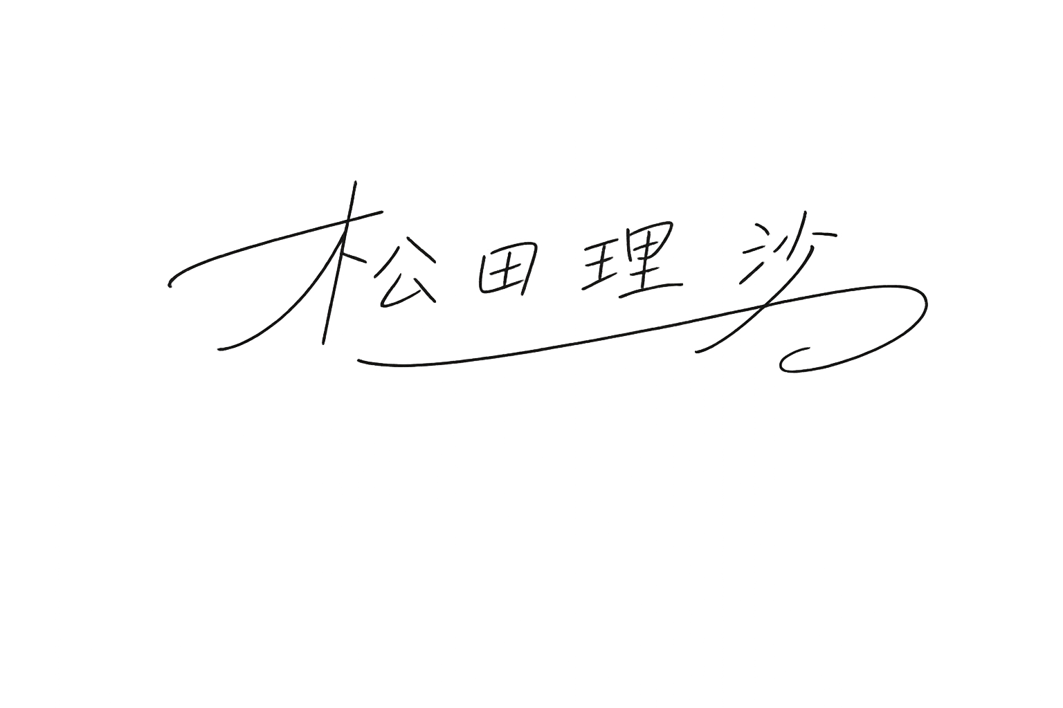 松田理沙 サイン